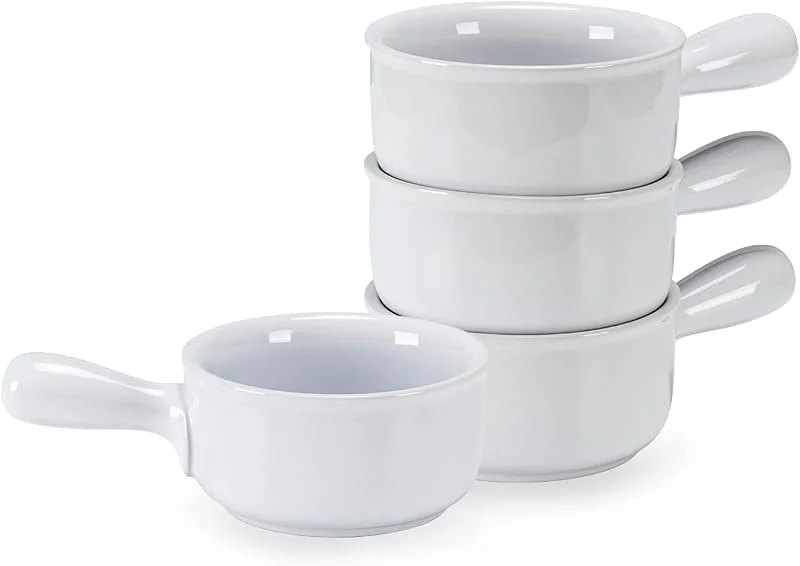 Henten Home Juego de Tazón de Sopa, Tazones de Consomé de Cerámica, Cuencos para Cereales Porcelana Apto para Microondas y Lavavajillas - 4 x 400ml — Adviento y mesa