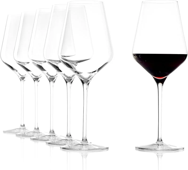 Stölzle Lausitz - Copas para vino tinto Quatrophil, de 568 ml, parecen sopladas artesanalmente, aptas para lavavajillas — Vino y mesa festiva