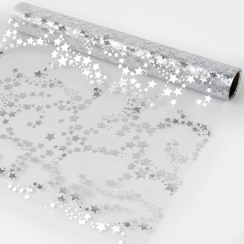 Zaloife Camino de Mesa Navidad Organza, Camino de Mesa Estrella Plata, 28 cm x 5 m, Decoración de Mesa de Navidad, para Boda Comunión Cumpleaños Decoracion de Fiesta — Hogar y cocina