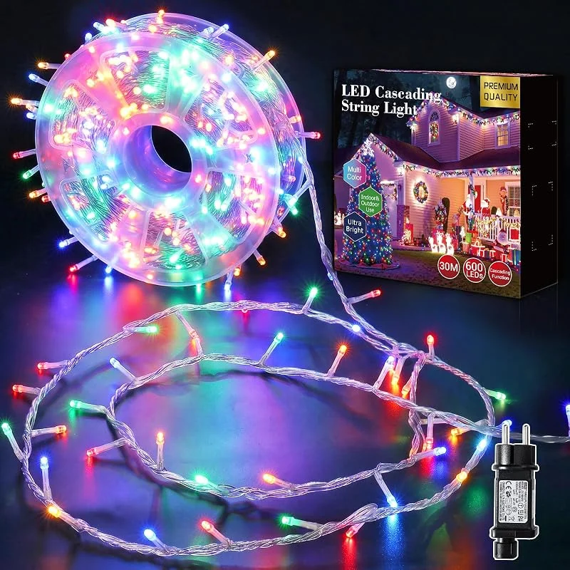Visita la tienda de GlobaLink GlobaLink 30M Tira de luces LED 600 LED-Color — Luces Navidad