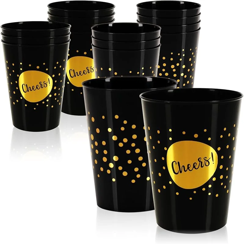Visita la tienda de com-four com-four® 16x Vasos Reutilizables para Fiestas, Camping y Viajes — Vino y mesa festiva