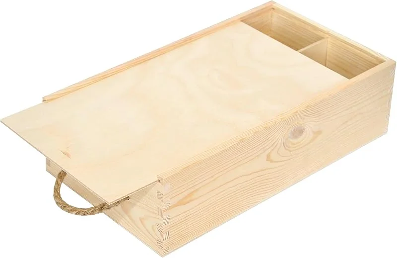 Visita la tienda de Creative DECO Creative DECO Caja Madera Vino 2 Botellas 35x21x11cm (+-1cm) — Envoltorio regalo