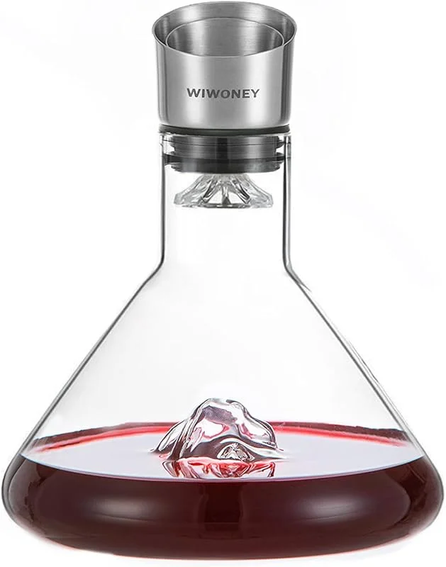 Visita la tienda de WIWONEY Decantador de vino con filtro aireador, 1500 ml — Vino y mesa festiva