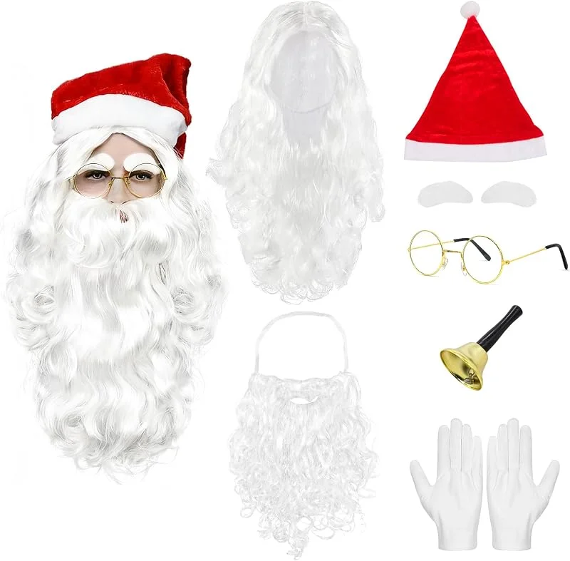Spetsbst Barba de Papá Noel, 7 unidades, barba de Papá Noel, Papá Noel — Ropa Navidad