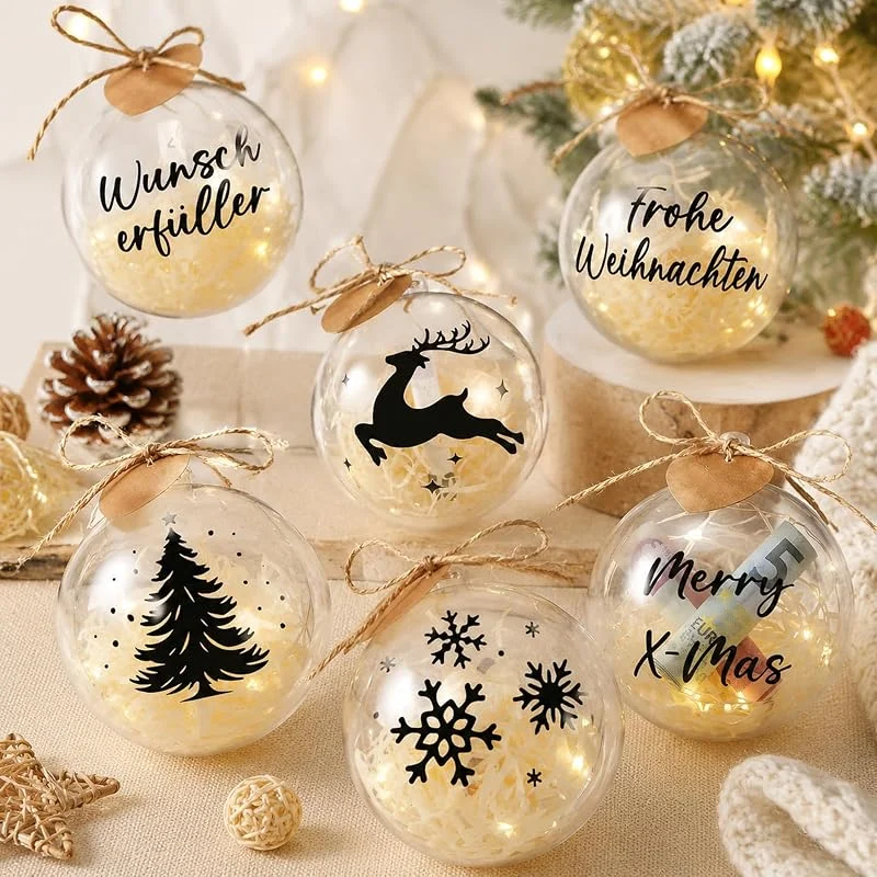 Mecctuck Juego de 5 bolas de Navidad con LED — Decoracion Navidad