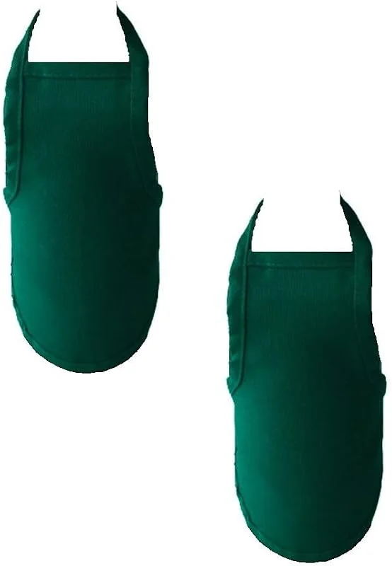 Lemos Home Delantales decorativos para botellas, 2 unidades, de 100% algodón, colección Concepto, color y tamaño a elegir (delantal para botellas, juego de 22 x 14 cm, verde abeto) — Hogar y cocina