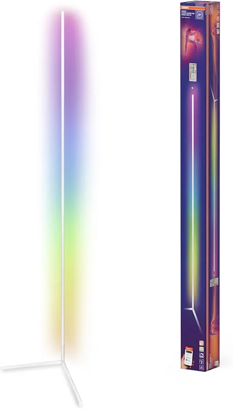 Visita la tienda de OSRAM OSRAM SMART WIFI MATTER FLOOR CORNER SLIM WITH REMOTE CONTROL Black 1400 mm RGB + TW — Cena a la luz de velas