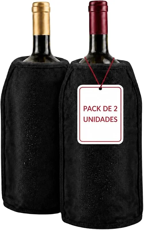 V VYNOR Enfriador de Botellas de Vino, Pack 2, 15.5x22.5 cm, Sin Hielo — Vino y mesa festiva