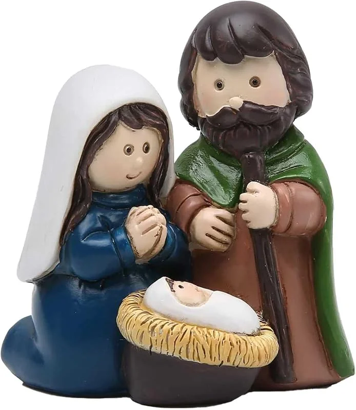 Luckyki belén Navidad, Figuras Belén Resina, Nacimiento Belen Navidad, Figuras Belén Navidad, Belén Figuras con Personas, Decoración Mesa para hogar Oficina Escuela — Decoracion Navidad