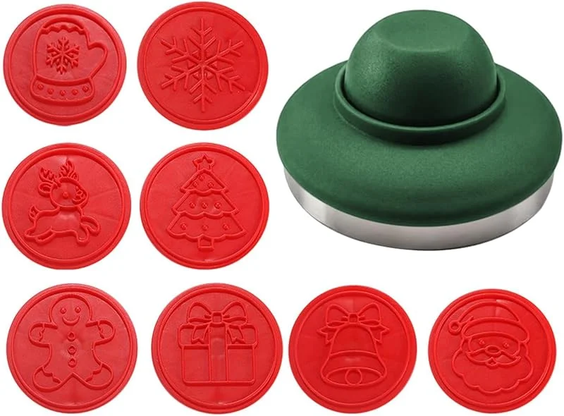 Zqkimzi Sello de galletas de Navidad, antiadherente, herramienta para hornear — Hogar y cocina