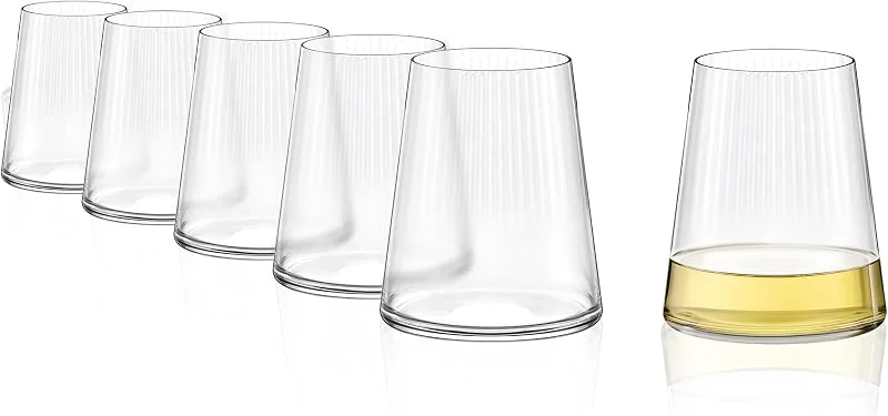 Stölzle Lausitz Vaso de vino blanco Symphony set 6 uds 400 ml – Copas sin tallo para máxima liberación de aromas – Copas planas en cristal – Apto lavavajillas & Made in Germany — Vino y mesa festiva