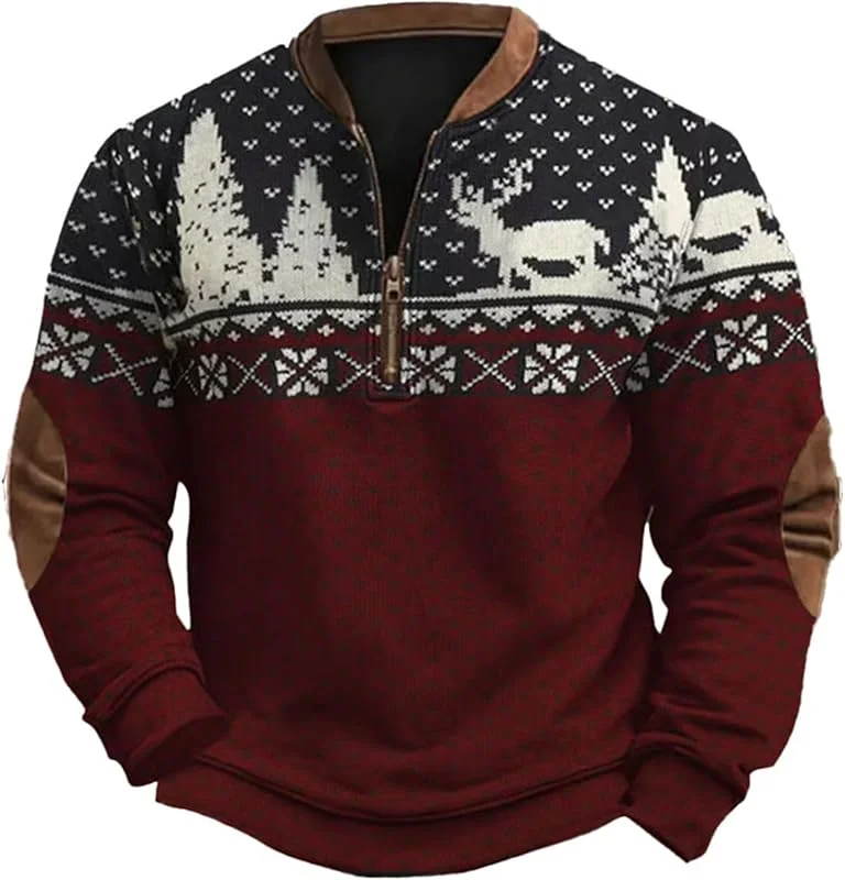 PINTUTU 2026 Sudadera Navideña Hombre Hortera Talla Grande Ugly Sweater Pullover Merry Christmas Jumper Xmas Jersey de Punto Gracioso Familiares Ropa Festiva Navidad Suave — Ropa Navidad