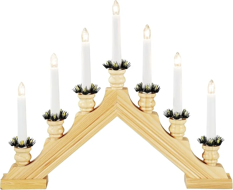 Konstsmide 1068-010 - Guirnalda LED para el árbol de navidad (velas de luz, 10 diodos de blanco cálido, 230 V, 1W, para interiores) — Luces Navidad