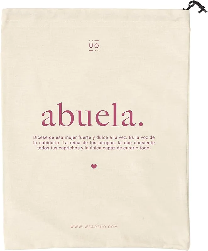Visita la tienda de UO Bolsa tela regalo "Abuela definición", Algodón natural 100%, Tamaño 24 cm x 30 cm, Reutilizable, Ideal para envolver regalos, cierre con cordón. — Envoltorio regalo