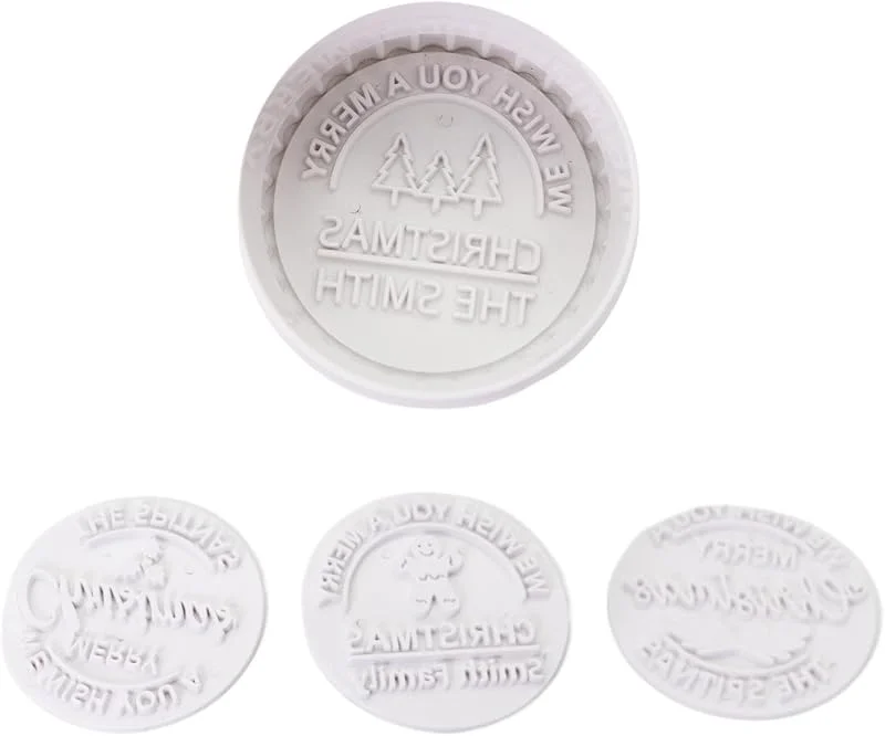 Genérico Sello Para Galletas De Navidad 4 Piezas Antiadherentes Reutilizables Lisas — Hogar y cocina