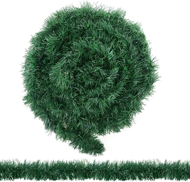JaneYi Guirnalda de Navidad 5m Guirnalda de Pino Artificial Verde — Decoracion Navidad