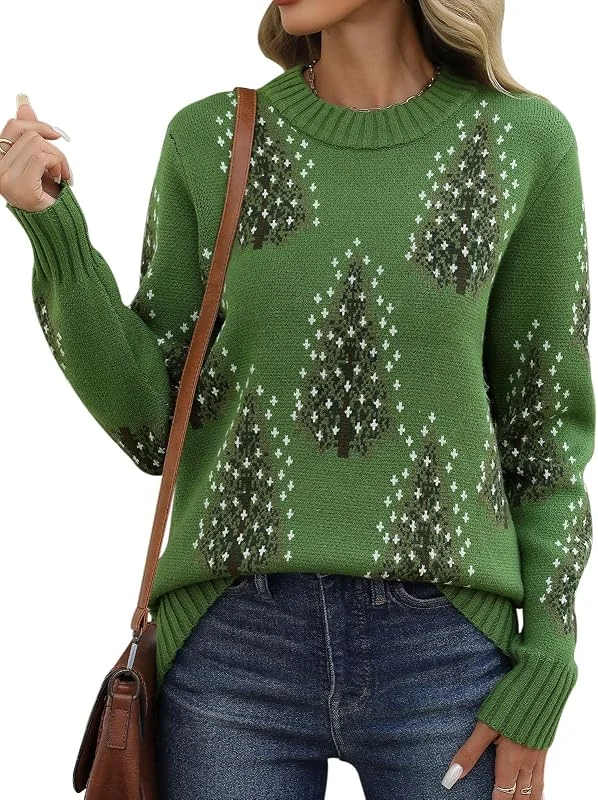 Visita la tienda de PASUDA Jersey Navideño Mujer Suéter de Navidad Manga Larga Invierno Ropa de Punto Divertido Jerseys Cuello Redondo Ugly Christmas Sweater de Reno Monigote de Nieve Corazón Rojo Árbol de Navidad — Ropa Navidad