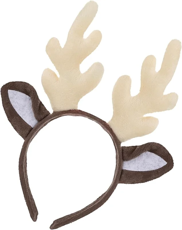 DIVINA VITAE Diadema asta de reno de Navidad Diademas de asta de Navidad lindas Regalo Diademas de reno de Navidad para fiesta de cosplay — Ropa Navidad