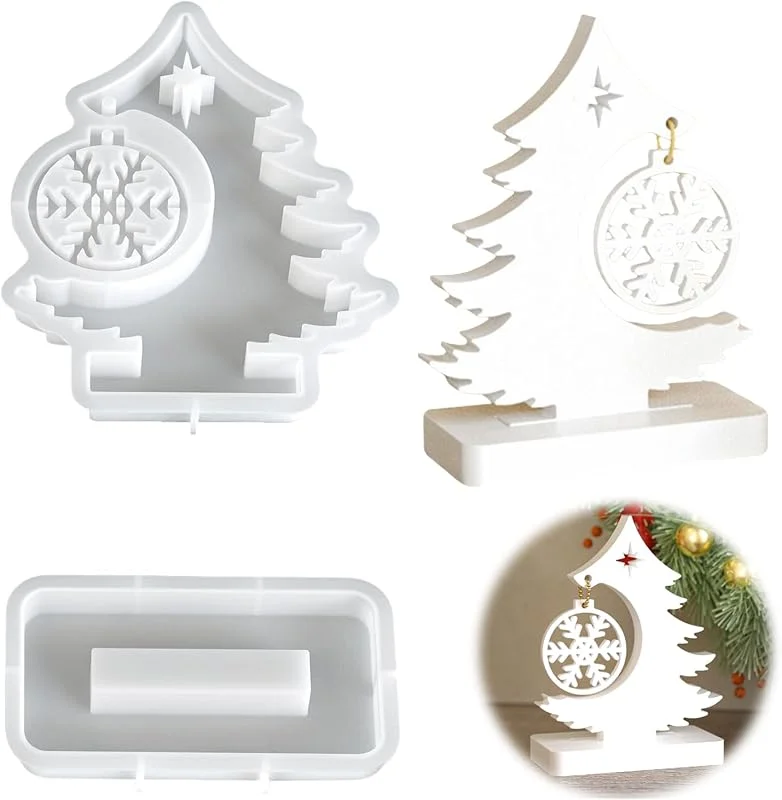 Taiyyi Moldes de silicona para Navidad, molde de silicona para Navidad, DIY(F) — Hogar y cocina