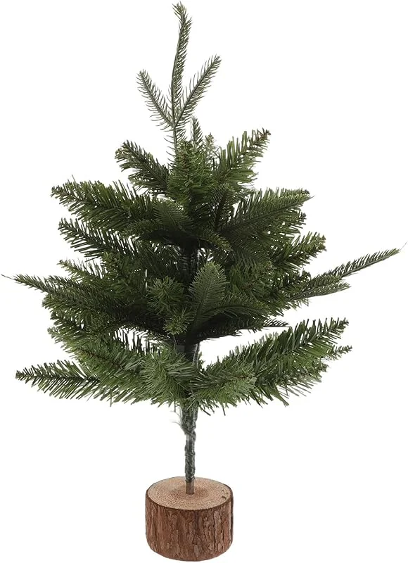 PRETYZOOM Centro de Mesa Navideño Artificial Árbol Verde 45cm con Base — Decoracion Navidad