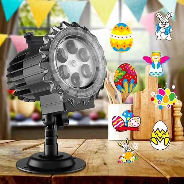 AOSANT Proyector de luces de Navidad, proyector de Navidad 80 patrones HD, decoraciones de Navidad para interiores y exteriores, con control remoto, fiestas de cumpleaños, vacaciones, boda — Luces Navidad