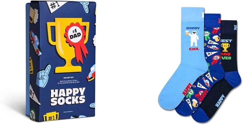 Visita la tienda de Happy Socks Happy Socks Calcetines altos con divertido estampado de animales para hombre y mujer, 36-40 y 41-46, llamas, leopardo, flamenco — Decoracion Navidad