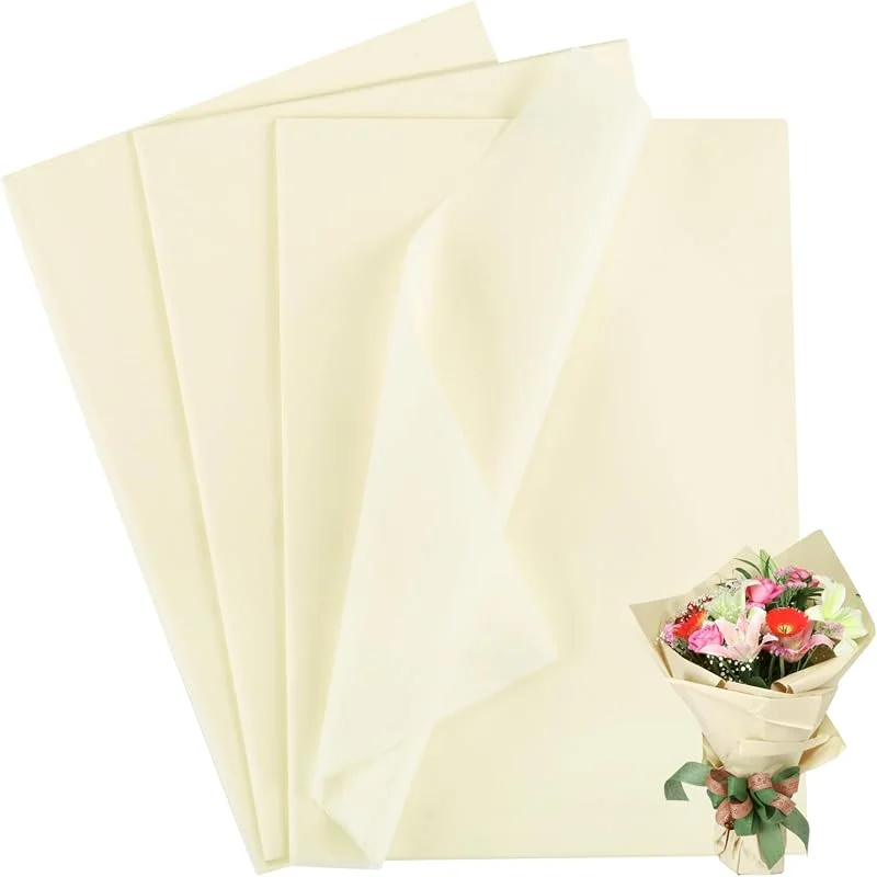 Naler 60 Hojas Papel de Seda Beige para Envolver Regalos, 35x50cm — Envoltorio regalo