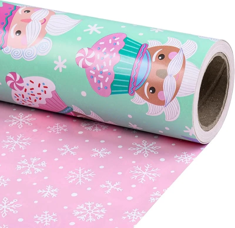 Visita la tienda de RUSPEPA RUSPEPA Papel De Regalo Navideño Con Lazo - Mini Rollo - 43, 2 Cm X 5 M - Papel De Regalo Con Copos De Nieve Dorados Y Lazo A Cuadros Para Niñas Y Niños, Y Fiestas — Envoltorio regalo