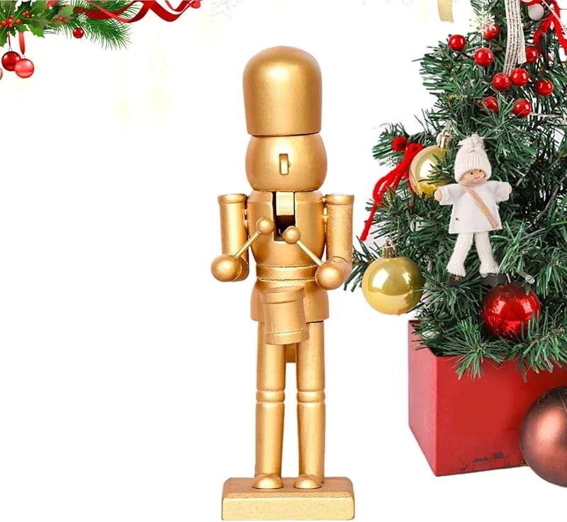 Genérico Figura Cascanueces Navideña Festivo Dorado Estacional Navideño — Decoracion Navidad