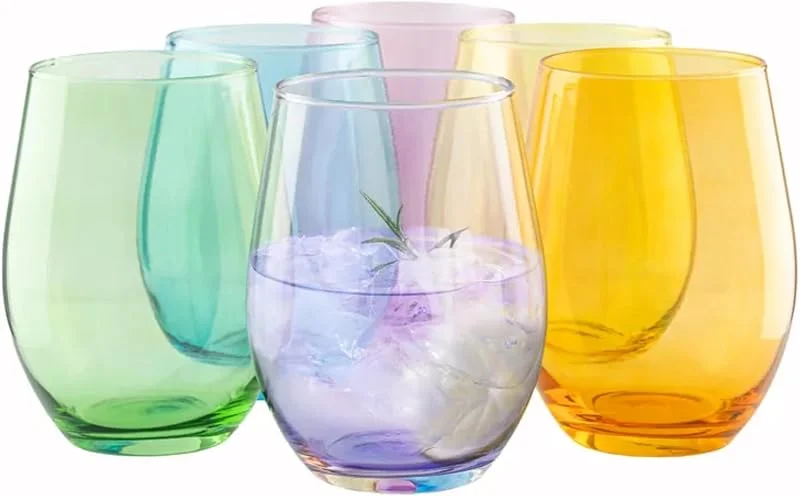 Visita la tienda de TREND FOR HOME TREND FOR HOME Phoebe Rainbow - Juego de 6 vasos de cóctel (624 ml), multicolor — Vino y mesa festiva