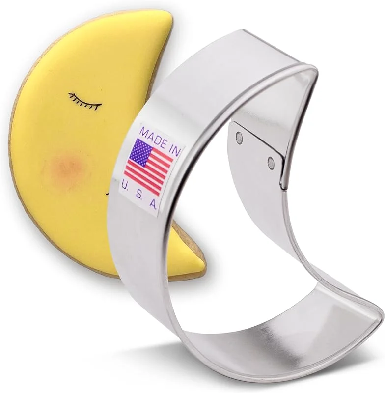 Visita la tienda de Ann Clark Cookie Cutters Ann Clark Cookie Cutters Cortador de galletas luna creciente - 7, 6 cm - Acero fabricado en EE. UU. — Hogar y cocina