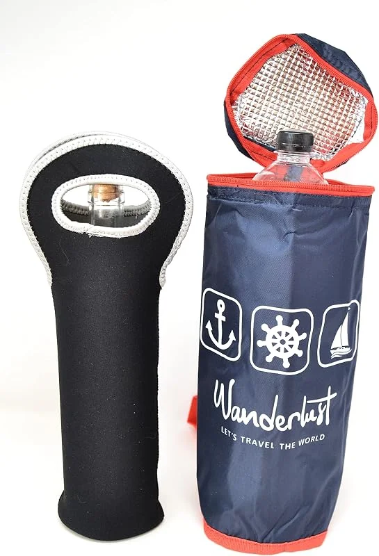 BETTER WITH FRIENDS Azul 4L Total Nevera 2LTR Botellas de 2 litros. con Cubierta Enfriador de Vino 1.5LTR XXL Enfriador Flexible portátil para Playa Camping Bolsa térmica Camping Enfriador — Vino y mesa festiva
