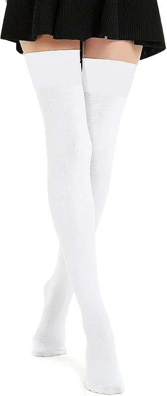 DRESHOW Mujer Extra Largos Calcetines Hasta la Rodilla Cosplay Casual Sobre la Rodilla Medias Hasta el Muslo — Ropa Navidad