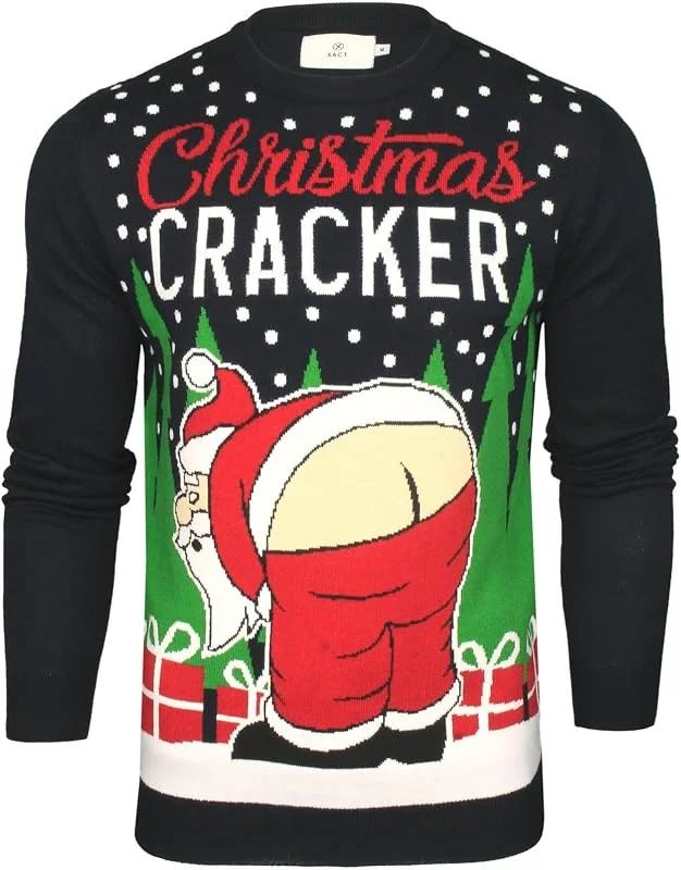 Xact Jersey navideño para hombre, novedoso y divertido tema travieso — Ropa Navidad