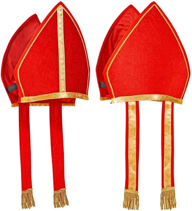 W WIDMANN MILANO Party Fashion - Mitra de terciopelo para San Nicolás — Ropa Navidad