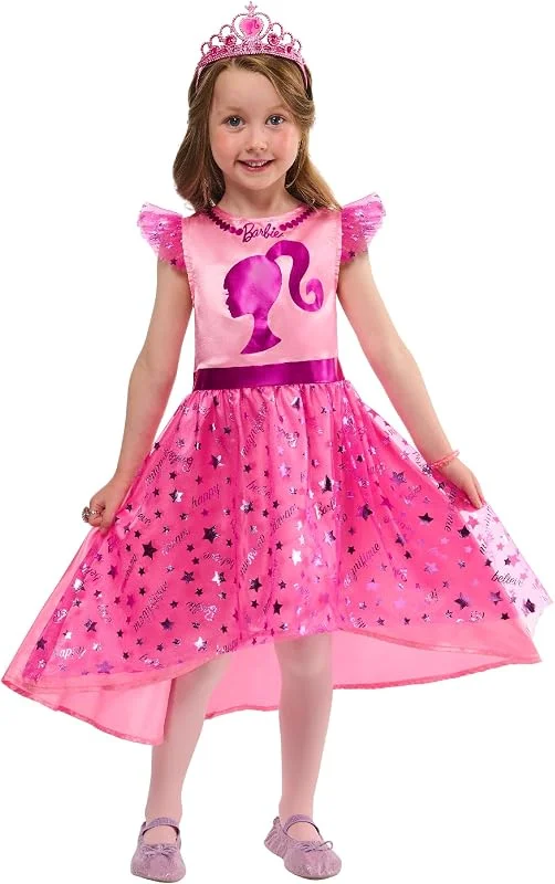 Visita la tienda de Rubies Rubies Disfraz Barbie Princesa con accesorio, Vestido y tiara, Licencia Oficial Mattel, Talla 4 a 6 años para Carnaval, cumpleaños, fiestas, regalos y navidad — Ropa Navidad