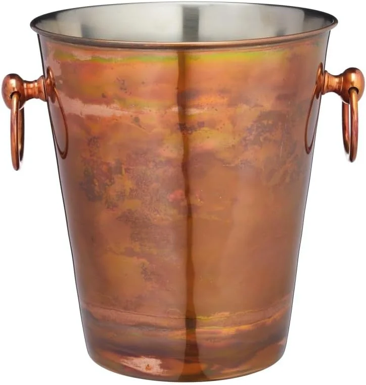 Visita la tienda de Bar Craft BarCraft Champagne Bucket, Soporte Enfriador de Vino de Acero Inoxidable con Acabado de Cobre, Capacidad de 4.9 Litros, 24 x 20.5 x 23cm, 1 Cantidad — Vino y mesa festiva