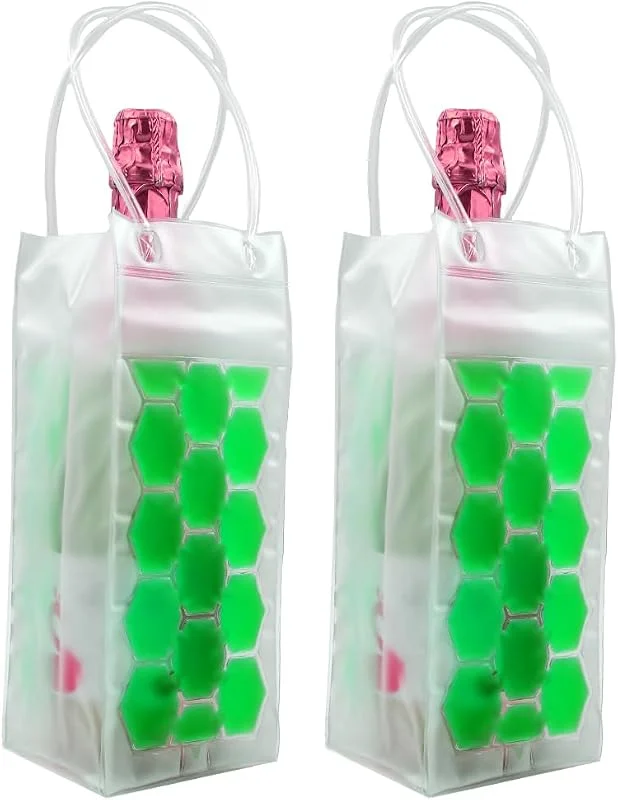 Visita la tienda de HI FINE CARE Bolsa enfriadora de vino, botella de vino, portabotellas de vino, bolsa de vino, bolsa de vino para congelador, mantiene tu bebida fría, mantiene tu bebida fresca y enfría el champán, vino (verde — Vino y mesa festiva