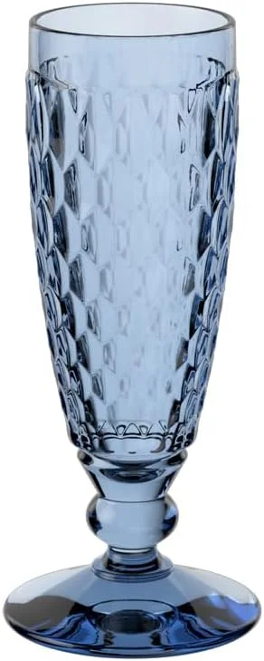 Villeroy & Boch Boston Coloured Copa de Cava, 150 mililitros, Cristal, Azul — Vino y mesa festiva