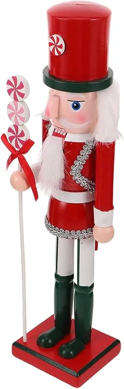 Visita la tienda de Alipis Alipis Figura Cascanueces Roja de Madera Decoración Navideña Tradicional para Escritorio Centro de Mesa y Fiesta Adorno Festivo Manual Pintado para Navidad — Decoracion Navidad