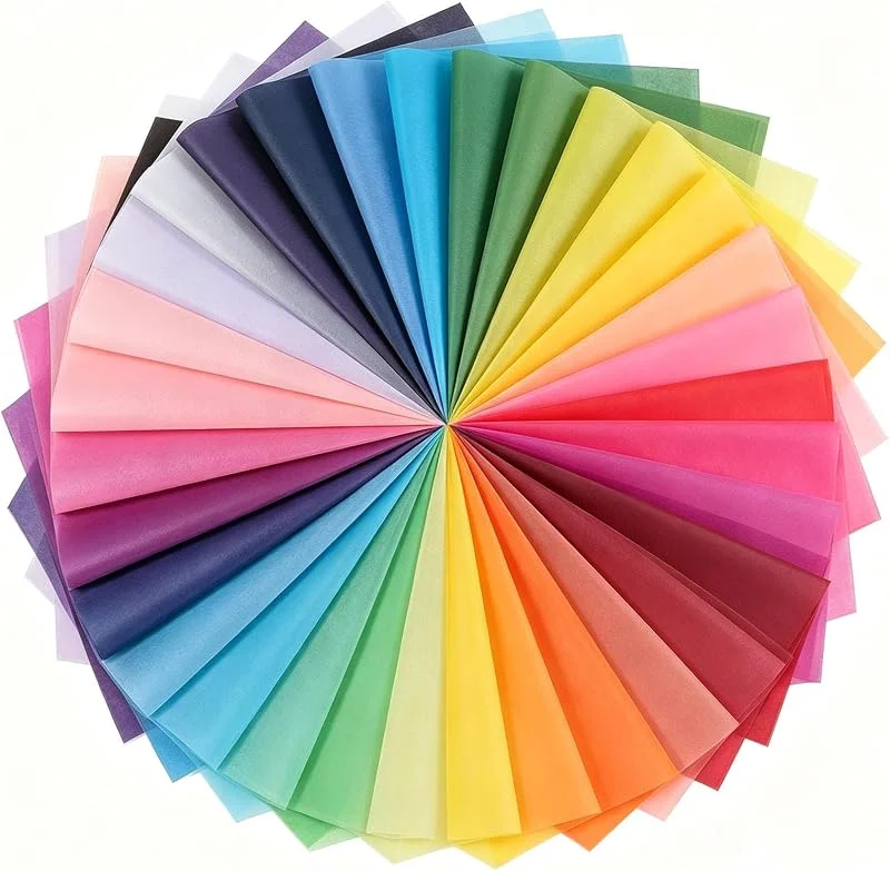Keratobleem 400 Hojas de Papel de Seda, 21x30cm para Embalaje, 40 Color - Ideal para Envolver Regalos, Almacenar, Embalar, Arte y Manualidades — Envoltorio regalo