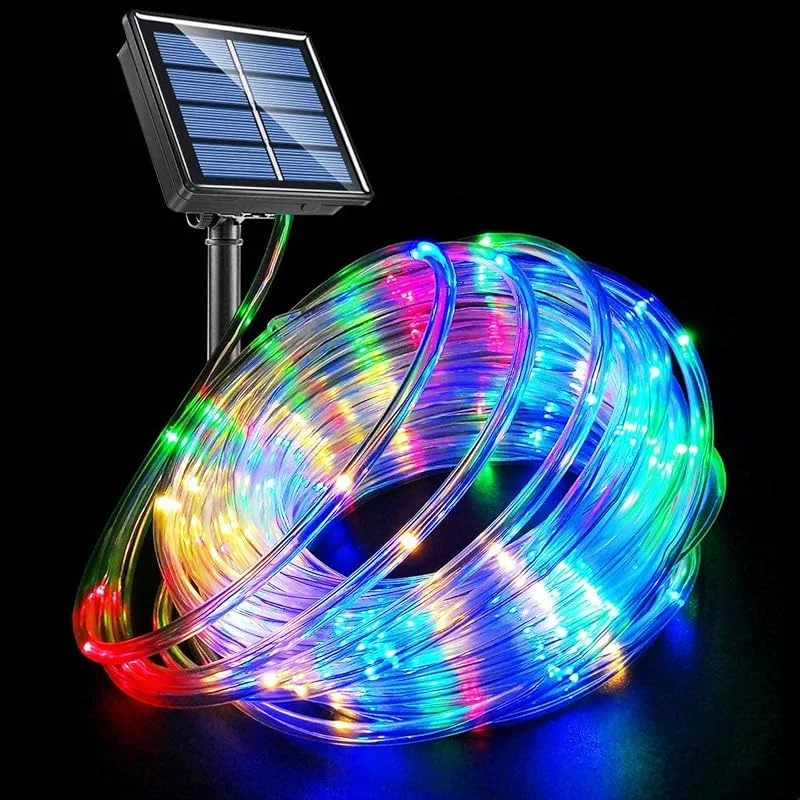 cuzile Manguera de solar luces 7m 50 LED Muiticolor Cadena de Luces LED Decoración para Navidad, Fiestas, Fodas, Jardines, Festivales — Luces Navidad