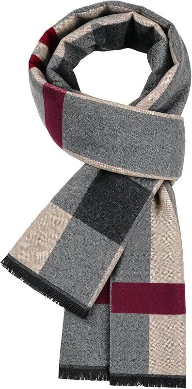 Visita la tienda de Vijamiy Bufanda Hombre Tartan Invierno Cálida Larga Ligera — Ropa Navidad