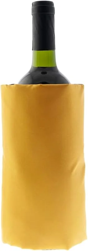 Visita la tienda de Koala Koala Spain (20 Unidades) Enfriador de Vino con Gel Rápido Enfriamiento Compartimentado, 4 Capas Anti-condensación, Color Amarillo, Velcro Ajustable Bot. Vino o Cava — Vino y mesa festiva