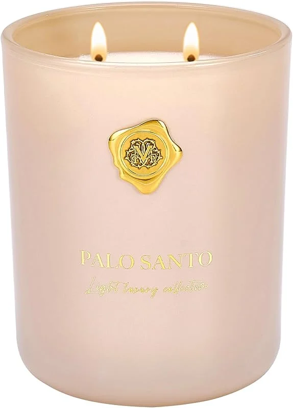 M&SENSE Vela aromática Oud de madera, 260 g, velas perfumadas en tarro de cristal de soja natural, 55 horas de combustión, regalo de Navidad para mujeres y hombres — Cena a la luz de velas
