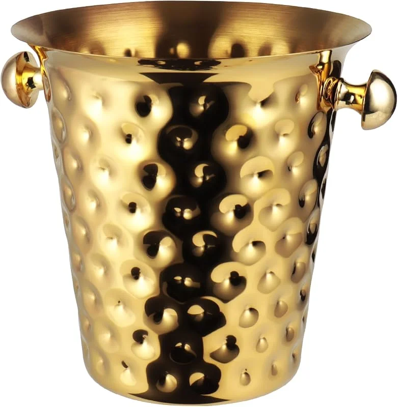Visita la tienda de RYing Cubitera Acero Inoxidable 5L Champanera con Asas, Oro — Vino y mesa festiva