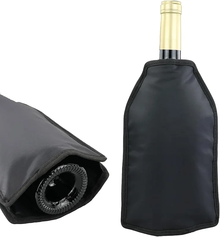 REBECASKYENS Enfriador de vino y champán, funda enfriadora botellas, enfriador de botellas, funda para enfriador de botellas, funda para vino, champán, botellas, tela repelente al agua — Vino y mesa festiva