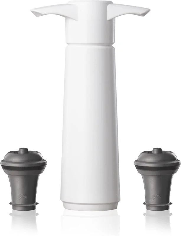 Visita la tienda de Vacuvin Vacu Vin 09812606 - Bomba de vacío con 2 tapones en estuche, color blanco — Vino y mesa festiva