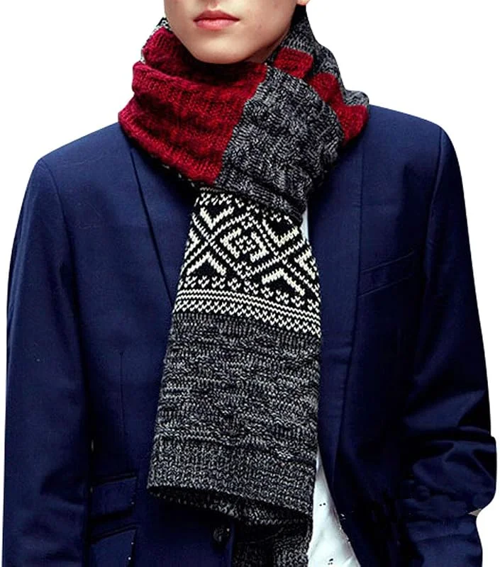 Visita la tienda de Yuson Girl Yuson Girl Bufanda Punto Hombre Mujer la Tela Escocesa Cozy Lana Abrigo Del Mantón Cuello Bufanda Regalos Para Hombre Mujer — Ropa Navidad
