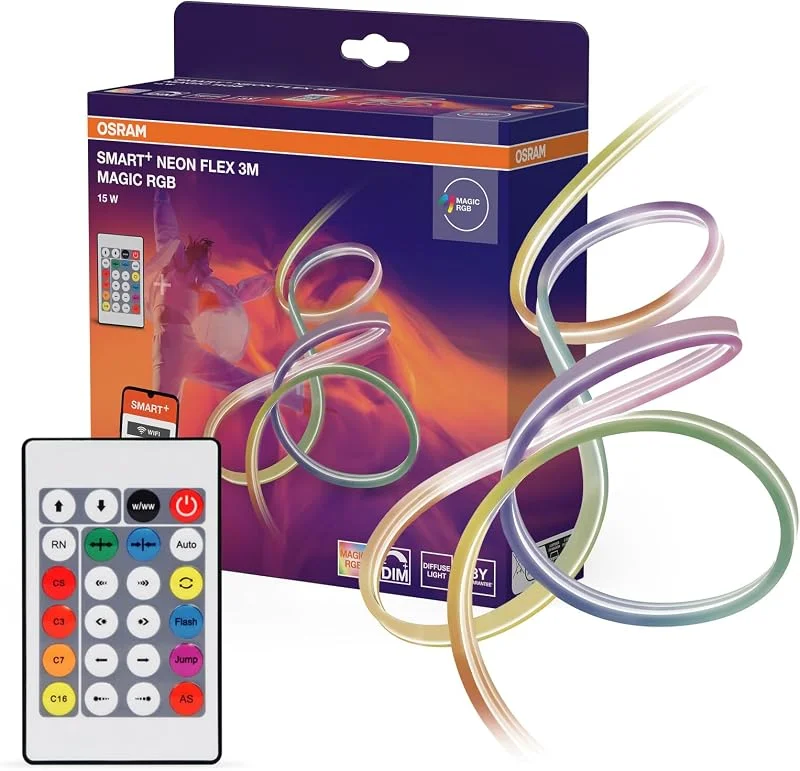Visita la tienda de OSRAM OSRAM SMART WIFI NEON FLEX tiras de LED 3m MGC RGB RC — Luces Navidad
